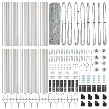 vidaXL Hexagon Fence 0.4x100 μ Γαλβανισμένο Ατσάλι