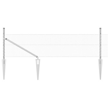 vidaXL Hexagon Fence 0.4x100 μ Γαλβανισμένο Ατσάλι