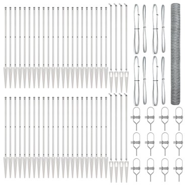vidaXL Hexagon Fence 1.6x100 μ Γαλβανισμένος Χάλυβας