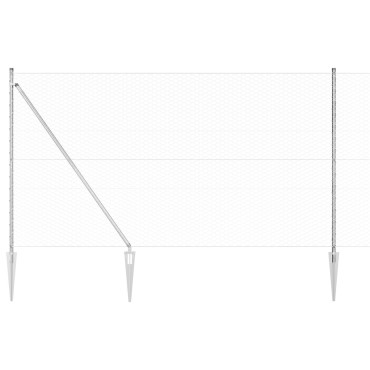 vidaXL Hexagon Fence 1.6x100 μ Γαλβανισμένος Χάλυβας
