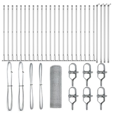 vidaXL Hexagon Fence 0.8x50 μ Γαλβανισμένος Χάλυβας