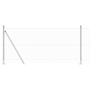 vidaXL Hexagon Fence 0.8x50 μ Γαλβανισμένος Χάλυβας