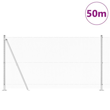 vidaXL Hexagon Fence 1.2x50 μ Γαλβανισμένος Χάλυβας