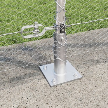 vidaXL Hexagon Fence 1.2x50 μ Γαλβανισμένος Χάλυβας