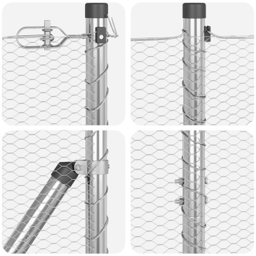 vidaXL Hexagon Fence 1.2x50 μ Γαλβανισμένος Χάλυβας