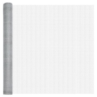 vidaXL Φράκτης Έξιγωνος 1.6x50 μ Γαλβανισμένος Χάλυβας