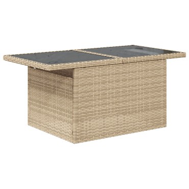 vidaXL Set Καναπέ Κήπου 5 Τεμαχίων με Μαξιλάρια Μπεζ Πολυ Ρατάν
