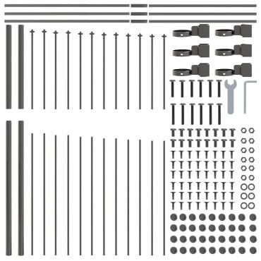 vidaXL Φράχτης Κήπου WOERDEN 6 τμχ. 170x215cm Γκρι