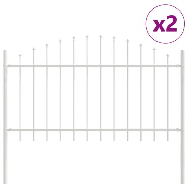 vidaXL Φράχτης Κήπου WOERDEN 2 τμχ. 170x140cm Λευκό