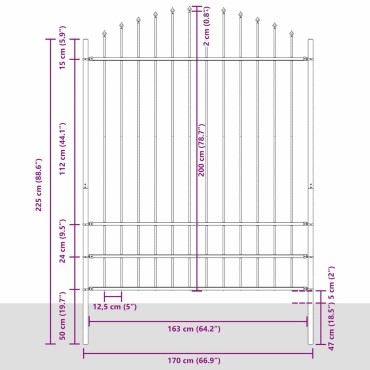 vidaXL Φράχτης Κήπου WOERDEN 2 τμχ. 170x225cm Λευκό