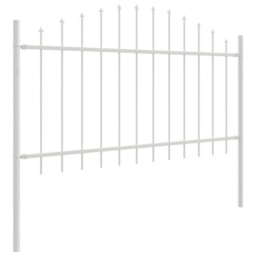 Fence Κήπου vidaXL με Θόλο Λευκό 5,1x1 μ Χάλυβας