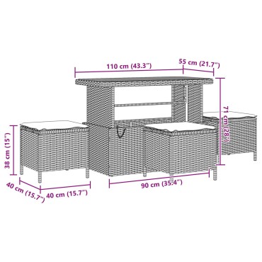 Set Καναπέ Κήπου vidaXL 14 Τεμαχίων με Μάξιλα Μαύρο Συνθετικό Ρατάν Ακακία, Set Καναπέ Κήπου vidaXL 2 Θέσεων με Μάξιλα Μαύρο Συνθετικό Ρατάν, Σετ Καθιστικού για Κήπο vidaXL 4 Τεμαχίων με Μάξιλα Μαύρο Συνθετικό Ρατάν Ακακία