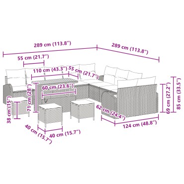 Set Καναπέ Κήπου vidaXL 14 Τεμαχίων με Μάξιλα Μαύρο Συνθετικό Ρατάν Ακακία, Set Καναπέ Κήπου vidaXL 2 Θέσεων με Μάξιλα Μαύρο Συνθετικό Ρατάν, Σετ Καθιστικού για Κήπο vidaXL 4 Τεμαχίων με Μάξιλα Μαύρο Συνθετικό Ρατάν Ακακία