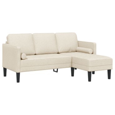 vidaXL Καναπές Γωνιακός 3-Θέσιος Λινός 160 εκ 173x131x67cm 1 τεμ.