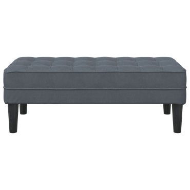 vidaXL παγκάκι με μαξιλάρι Σκούρο Γκρι 113x57x39cm Βελούδο