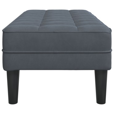 vidaXL παγκάκι με μαξιλάρι Σκούρο Γκρι 113x57x39cm Βελούδο