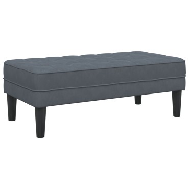 vidaXL παγκάκι με μαξιλάρι Σκούρο Γκρι 113x57x39cm Βελούδο