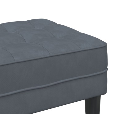 vidaXL παγκάκι με μαξιλάρι Σκούρο Γκρι 113x57x39cm Βελούδο