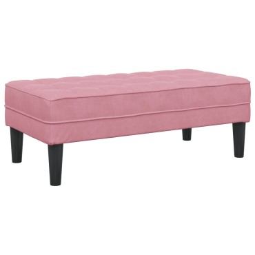 vidaXL Παγκάκι Ροζ 113x57x39cm Βελούδο