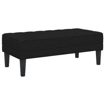vidaXL Παγκάκι Μαύρο 113x57x39cm Βελούδο