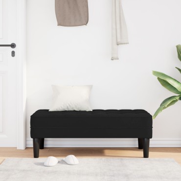 vidaXL Παγκάκι Μαύρο 113x57x39cm Βελούδο