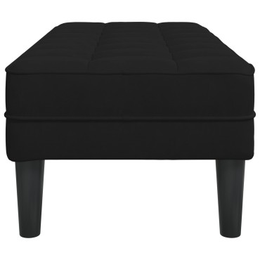 vidaXL Παγκάκι Μαύρο 113x57x39cm Βελούδο