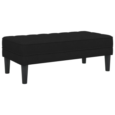 vidaXL Παγκάκι Μαύρο 113x57x39cm Βελούδο