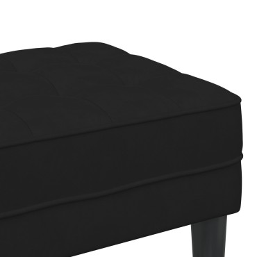vidaXL Παγκάκι Μαύρο 113x57x39cm Βελούδο