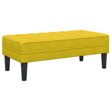vidaXL Πάγκος Κίτρινος 113x57x39cm Βελούδο 1 τεμ.