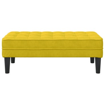 vidaXL Πάγκος Κίτρινος 113x57x39cm Βελούδο 1 τεμ.