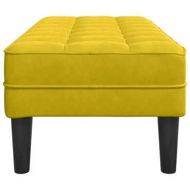vidaXL Πάγκος Κίτρινος 113x57x39cm Βελούδο 1 τεμ.