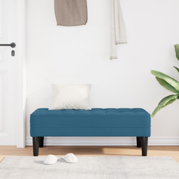 vidaXL Πάγκος Μπλε 113x57x39cm Βελούδο 1 τεμ.