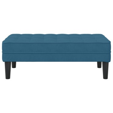 vidaXL Πάγκος Μπλε 113x57x39cm Βελούδο 1 τεμ.
