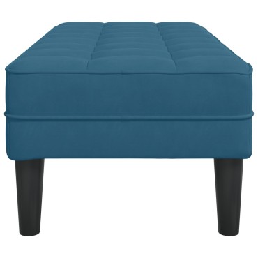 vidaXL Πάγκος Μπλε 113x57x39cm Βελούδο 1 τεμ.