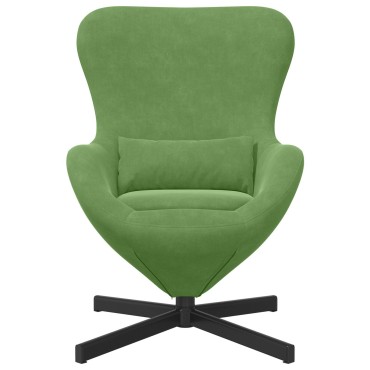 vidaXL Πολυθρόνα Αυγού Light Green Velvet