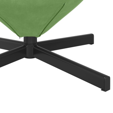 vidaXL Πολυθρόνα Αυγού Light Green Velvet