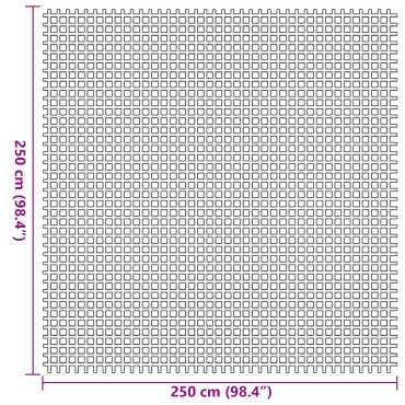 vidaXL Τέντα Χαλί Μπλε 2,5x2,5 μ