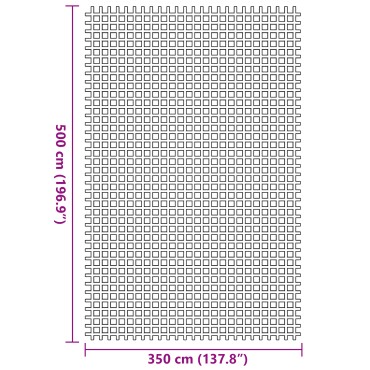 vidaXL Τέντα Χαλί Μπλε 3,5x5 μ