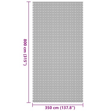 vidaXL Χαλί Σκηνής Μπλε 3,5x8 μ