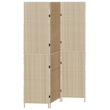 vidaXL Διαχωριστικό Δωματίου Μπεζ 147x180cm συνθετικό ρατάν 1 τεμ.