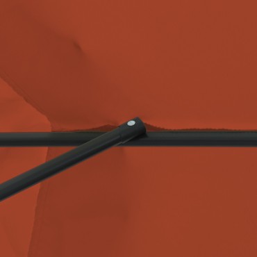 vidaXL Ομπρέλα Κήπου ø395x245 cm Καμένο Πορτοκαλί