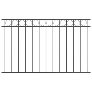 vidaXL Στοιχείο Φράχτη ASSEN 170x80cm Ατσάλι Γκρι