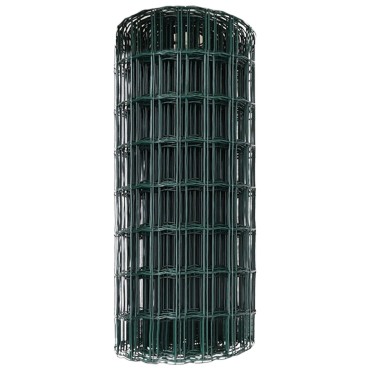 vidaXL Φράχτης Εuro 0,4x10 μ Σίδηρος με επικάλυψη PVC Πράσινο 1000x40cm