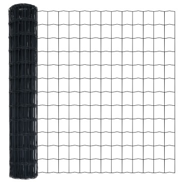 vidaXL Ευρωπαϊκός φράχτης Γκρι 1.4x10 μ Σίδερο 1000x0.2x140cm