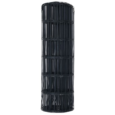 vidaXL Φράχτης Εuro Γκρι 0,6x10 μ Σίδηρος με επικάλυψη PVC 100x60cm
