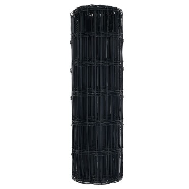 vidaXL Φράχτης Εuro 0,4x25 μ Σίδηρος με επικάλυψη PVC Γκρι 2500x40cm