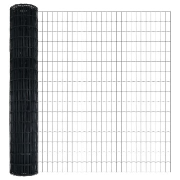 vidaXL Euro Fence Γκρι 1.5x10 μ Χάλυβα 1000x0.2x150 cm