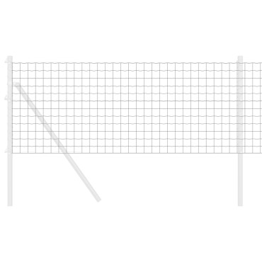 vidaXL Φράχτης Εuro 0,4x50 μ. Σίδηρος με επικάλυψη PVC Γκρι 5000x40cm