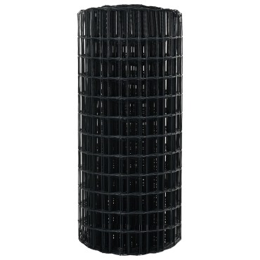 vidaXL Φράχτης Εuro 0,4x50 μ. Σίδηρος με επικάλυψη PVC Γκρι 5000x40cm