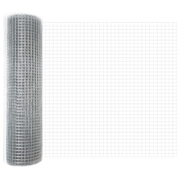 vidaXL Συγκολλητός φράχτης από σύρμα Ασημί 1000x40cm